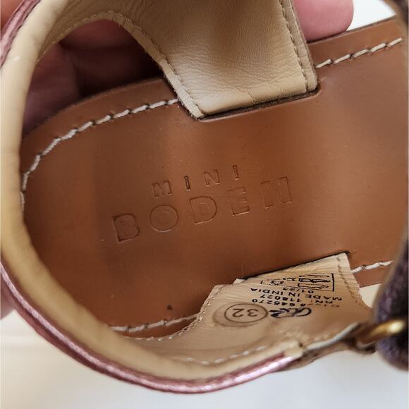 Mini Boden Girls Metallic Star Sandals Size 1 Metallic Pink - Picture 9 of 11